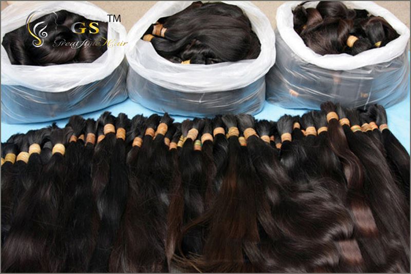 Raw Virgin human hair bulk-001