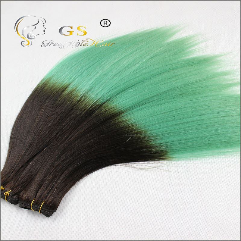 Ombre(#T2/teal)-Classic Weft Hair