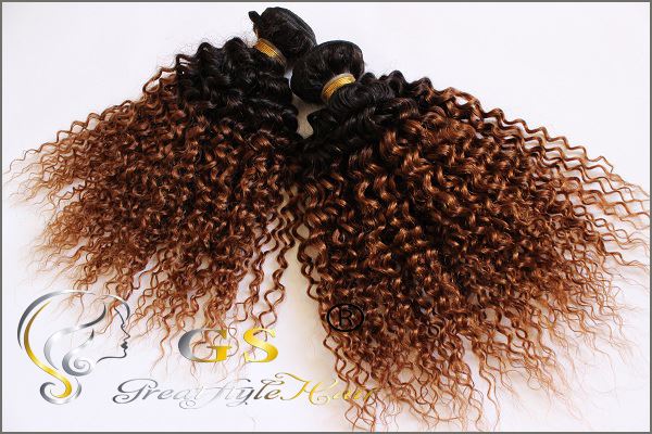 Ombre(#T1B/30)-Jerry Curly-Classic Weft Hair