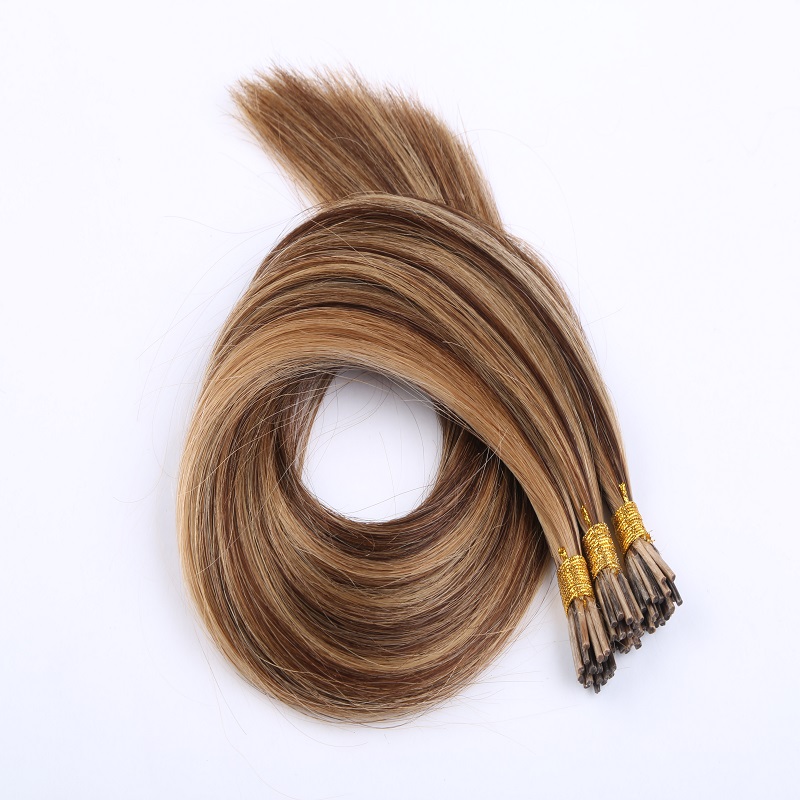 (#P4/27) Piano -Brown-Blonde-Stick/I-Tip Hair Extensions