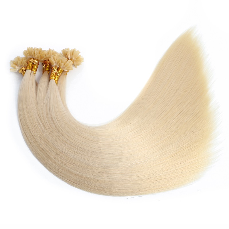 Blonde(#613)-Nail / U-Tip Hair Extensions