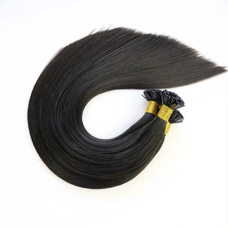 Natural Black(#1B)-Flat-Tip Hair Extensions