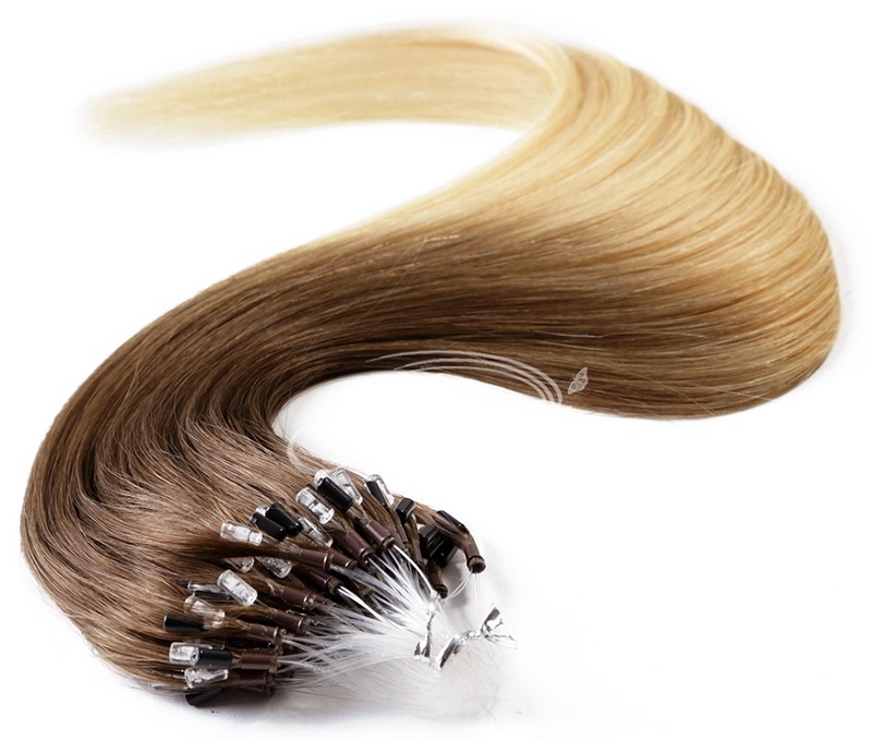 Micro Loop Hair Extensions-Ombre Brown-Blonde Color