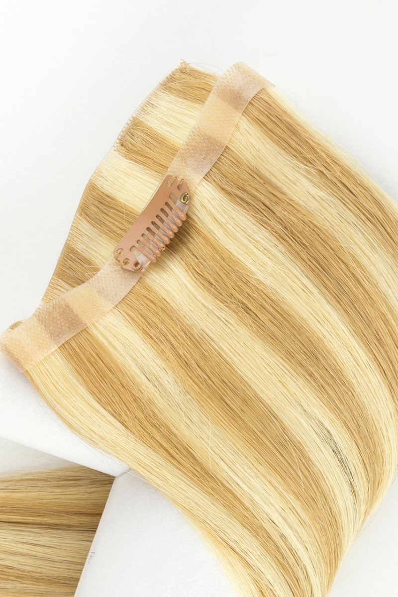 PU Skin Weft Clip ins Hair Extensions