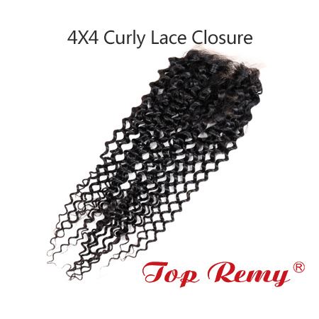  4X4 Curly Lace Closure